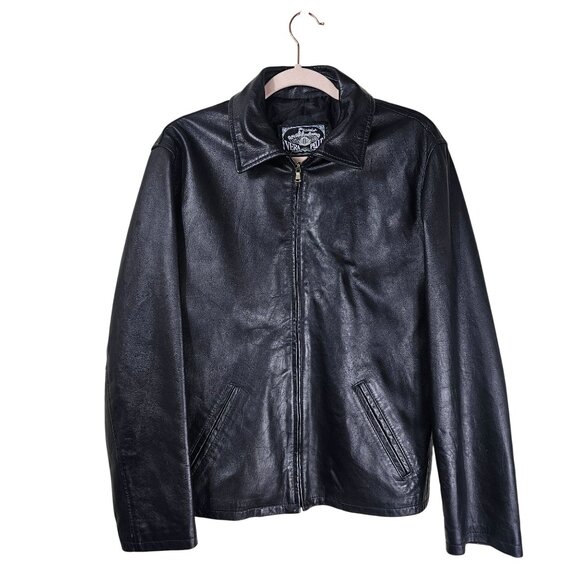 VERA PELLE 革コート made in ITALY Vintage 80's Black Leather Jacket by Vera Pelle® Made in